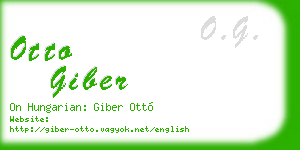 otto giber business card
